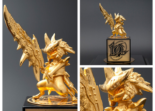 Illustration for article titled Solid Gold Monster Hunter Statue Costs $29,000